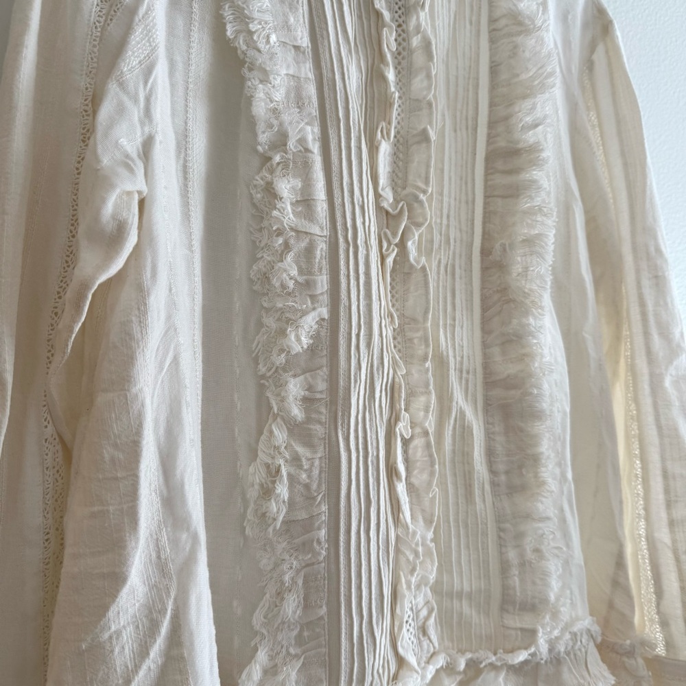 H&M Cream Ruffled Dress - Picture 3 of 5